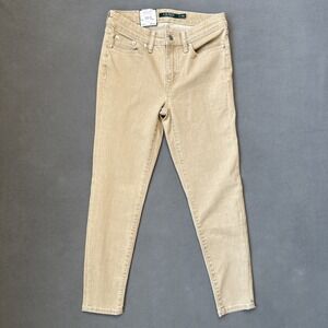 Lauren Ralph Lauren‎ Jeans Womens 2P Beige Premier Skinny Ankle Denim Pants NWT